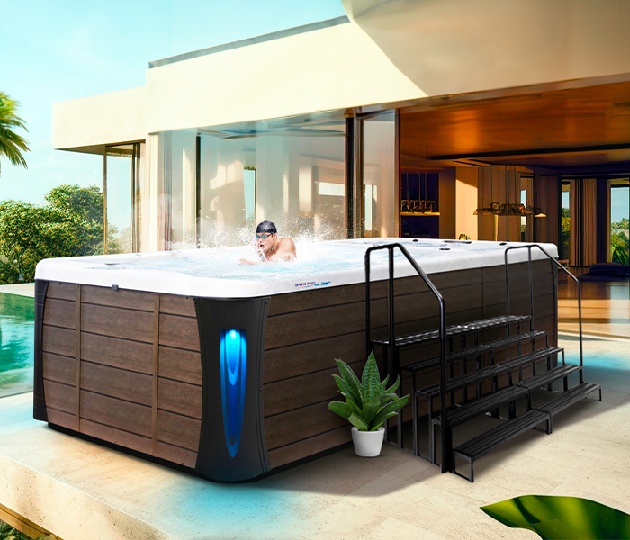 Calspas hot tub being used in a family setting - Billings