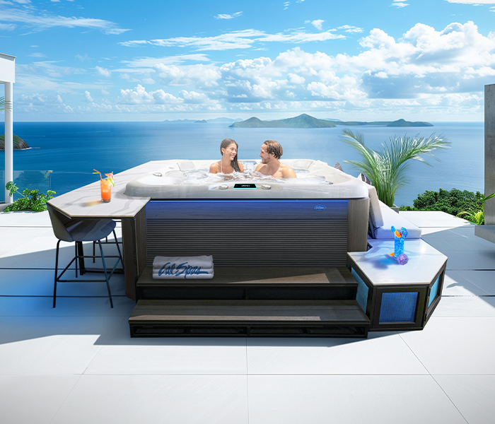Calspas hot tub being used in a family setting - Billings